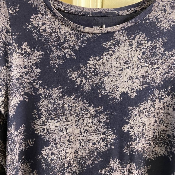 J Jill super soft tunic navy blue grey long line crewneck long sleeve Medium - Picture 3 of 6